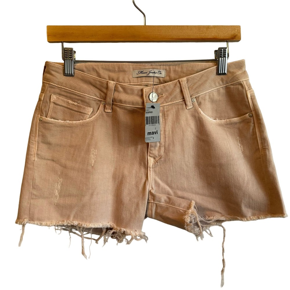 Women’s Mavi Emily Mid Rise Short Raw Hem Size 27 NWT